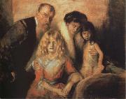 The Artist wiht his Wife and Saughters, Franz von Lenbach